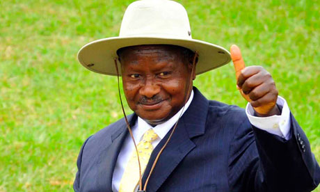 Image result for museveni laughing